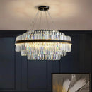 Ljojo Luxury Crystal Chandelier: Elegant Dining Room Pendant Lamp for Indoor Lighting