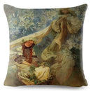 Beige Art Nouveau Gallery Cushion Cover for Home Decor - Ljojo