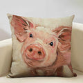 Cute Pig Pattern Pillowcase 45x45cm Ljojo Home Decor Sofa Linen Cushion Cover