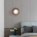 Bowl Shaped Loft LED Wall Lamp Clear Gray Glass Sconce for Bedroom Dining Room by Ljojo