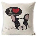 Dog Breed Cotton Linen Cushion Cover Set by Ljojo: Bull Terrier to Chihuahua & More