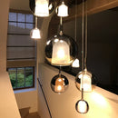 Ljojo Glass Chandelier Pendant Light for Living Dining Room Kitchen - Modern Ceiling Hanging Lamp
