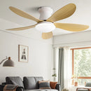 Modern LED Ceiling Fan with Remote Control: Resin Light for Home, Bedroom, Living Room - Ljojo
