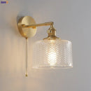 Green Glass Modern Wall Lamp Sconce with LED Light - Ljojo