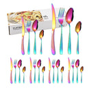 Ljojo 24pc Stainless Steel Tableware Set in Star Color Box - Family Pack