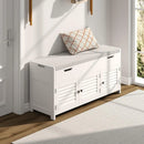 Ljojo™ Shoe Storage Bench with Lift Top, Cushioned Seat, Adjustable Shelf