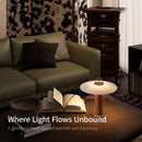 Ljojo Luxury Wood Glass Bedside Lamp with Dimmable Reading Light