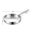 Ljojo 316 Stainless Steel Non-Stick Frying Pan Wok for Gas Stove Induction Pot