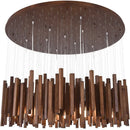 Modern Minimalist LED Hanging Chandelier Wabi-sabi Wooden Pendant Light by Ljojo