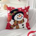 Embroidery Christmas Throw Pillowcase Elk Red Decoration Square Pillowcases by Ljojo