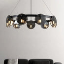 Ljojo Black Glass Led Chandelier Modern Luxury Nordic Style Pendant Light