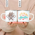 Enamel Mountain Mug with Handle by Ljojo. Best Camping Gift for Outdoor Lovers