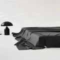 Ljojo Luxury Lyocell Flat Sheet, Smooth Silky Grey Bed Sheet for Cooling & Breathable Summer Sleep