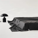 Ljojo Luxury Lyocell Flat Sheet, Smooth Silky Grey Bed Sheet for Cooling & Breathable Summer Sleep