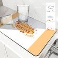Autumn Harvest Maple Leaves Kitchen Drying Mat by Ljojo