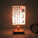 LED Square Decoration Table Lamp Dimmable Chinese Style USB Plug Night Light Ljojo