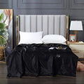 Ljojo Luxury Silk Quilt Queen Comforter Ultra-Soft Spring/Summer Satin Quilted High-End