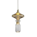 Amber Glass Chandelier Adjustable Elegant Lighting for Living Room by Ljojo