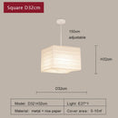 Wabi Sabi Style Square Rice Paper Led Pendant Lights Chandelier by Ljojo