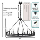 Ljojo Luxury LED Ceiling Chandelier for Modern Living Room & Dining Area