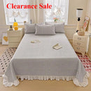 Ljojo Modal Lace Bed Cover with Star Embroidery, Summer Quilted Sheet
