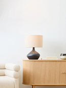 Japanese Minimalist Retro Wabi-sabi Resin Table Lamp LED E27 Bedroom Decor by Ljojo