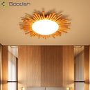 Ljojo Plated Acrylic Sun Disk LED Ceiling Lights for Living Room - Modern Bauhaus Chandelier