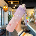 Ljojo 1L Sport Water Bottle with Straw - Portable Gym Fitness Hydration Jug