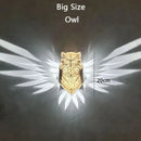 Eagle Owl Light Projection 3D Printed Night Light LED Wall Lamp by Ljojo