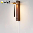 Travertine Wall Light With Pull Chain, Natural Stone LED Wall Lamp by Ljojo for Bedroom-Livingroom