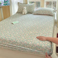 Ljojo 100% Cotton Mattress Protector Cover - Single Piece, Non-slip, Dustproof