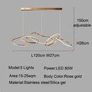 Ljojo LED Pendant Light Stainless Steel Modern Chandelier for Dining Kitchen Island