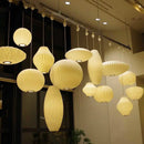 Designer Silk Pendant Lamp: Elegant Living Room Lighting by Ljojo