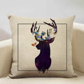 Elk Animal Cushion Cover Sofa Decor Pillow Case Linen Home Decor Ljojo