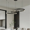 Ljojo Modern Ring Metal LED Chandelier - Home Decoration for Living Room & Study Hall