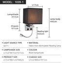 Ljojo LED Wall Lamps with Switch USB Reading Lights for Modern Home Decor