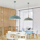 Ljojo Minimalist Modern Pendant Light Wood Aluminum Shade Office Restaurant Decor 110V 220V