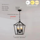 Ljojo Vintage Iron Pendant Light Modern Led Chandelier for Living Room Dining Bedroom Kitchen Island