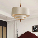 Japanese Minimalist Wabi Sabi Fabric Hanging Chandelier | Elegant Living Dining Room Pendant Lamp by Ljojo