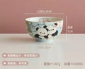 Ljojo 5-Inch Ceramic Panda Rice Bowl - Microwave Safe, High Aesthetic Value