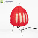 Ljojo Wabi-sabi LED Table Lamp: Tripod Rice Paper Pomelo Art Chandelier for Living Room
