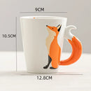Ceramic Fox Mug with Fox Tail Handle - Ljojo Brand