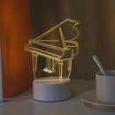 3D Piano Night Light: Monochrome Warm Light Decor - Perfect Christmas or Halloween Gift by Ljojo