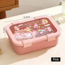 Ljojo 1250ML Cartoon Lunch Box & Soup Bowl Set