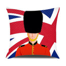 Ljojo London Guard Street Scene Cushion Cover - Cute Cartoon Design