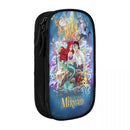 Ljojo Mermaid Double Layer Pencil Case | Large Capacity Stationery & Makeup Bag