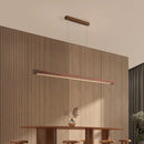 Modern Walnut LED Pendant Chandelier Stylish Dining Room Lighting by Ljojo