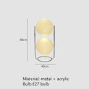 LED Floor Lamp Modern Chrome Metal White Acrylic Ball Lights - Ljojo