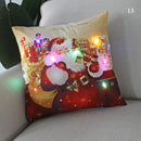 Ljojo Merry Santa Claus LED Light Pillow Cover - Home Decoration