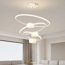 Ljojo LED Chandelier for Living Room Kitchen Indoor Lighting - Modern White Lustres Chandeliers